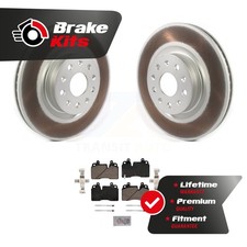 Front Coated Disc Brake Rotors And Ceramic Pads Kit For 2019-2020 Cadillac CT6