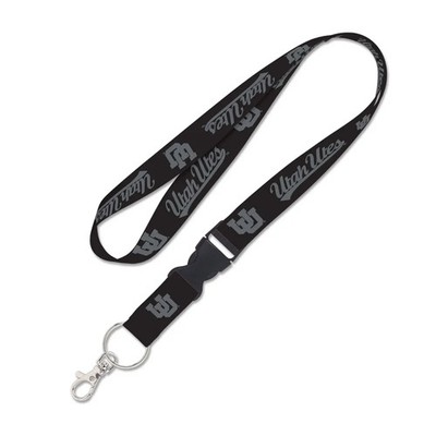 UTAH UTES BLACKOUT LANYARD DETACHABLE BUCKLE NEW WINCRAFT  