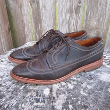 Allen Edmonds MacNeil Shoes Mens 11 D Suede Rough Longwing Brogue Oxford USA