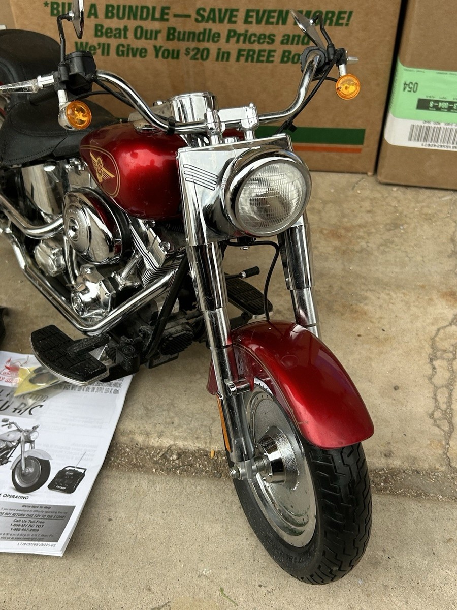 Harley Fat Boy Full Function 1:6 Scale RC Motorcycle New Bright Harley Fat Boy Full Function 1:6 Scale RC Motorcycle New Bright