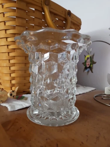 Fostoria American Glass Clear 5 3/8" Flared Rim Vase 1957-1982 Vintage