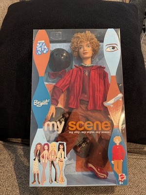 VINTAGE 2003 MY SCENE BRYANT Doll with Skateboard Helmet Sunglasses NEW MINT