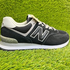 New Balance 574 Classic Mens Size 8 Black Gray Athletic Running Shoes Sneakers