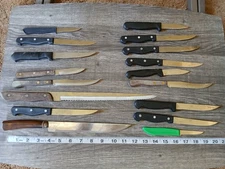 Lot of 17 Assorted Kitchen & Table Steak Knives - Used