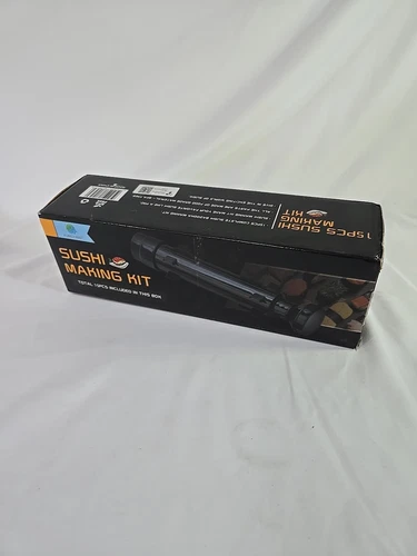 Sushi Making Kit, All In One Sushi Maker with Bamboo Mats, Bamboo NEW.  15pcs