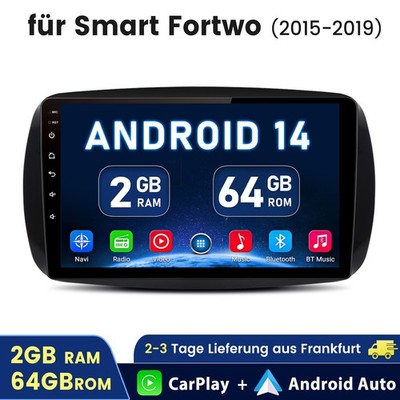 Für Mercedes Benz Smart Forfour Fortwo 453 Autoradio Android 15 GPS Navi RDS 64G