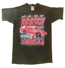 Vintage 90s Jack Dossey Jr Harts Racing Graphic T Shirt M Ultimate Sprint Car