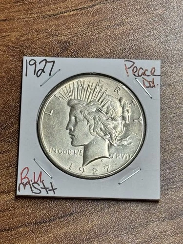 1927 P Peace Silver Dollar Nice BU Uncirculated MS+ Better Date Coin (Raw18146)