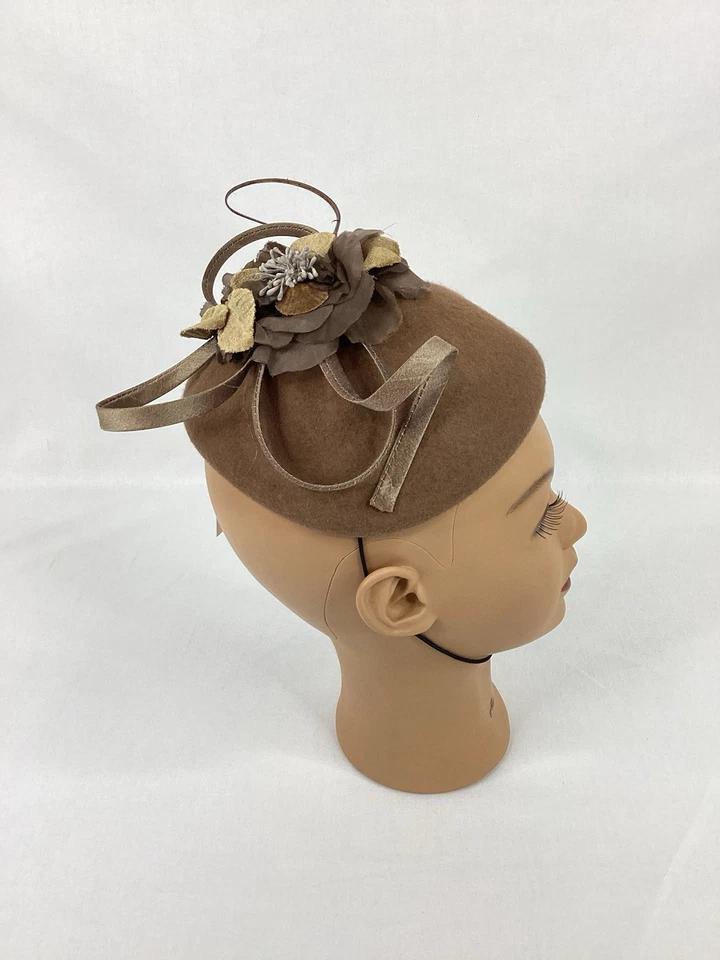 Fascinator Hat Women’s 1960s Style w/ Chin Strap by Josette One Size NWT - Image 3 of 4