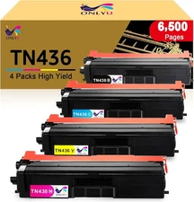 ONLYU Compatible Toner Cartridge L, tn436 1Black,1Cyan,1Magenta,1Yellow 