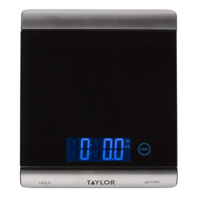 3851 High-Capacity Digital Kitchen Scale, 33 lb, Black