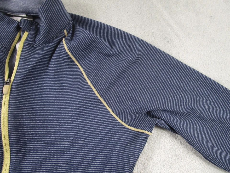 Suéter Under Armour Mujer Pequeño Azul Rayas 1/2 Cremallera Informal Ropa Activa Foto 2 de 4