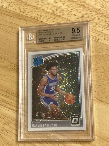 2018-19 Optic White Sparkle Marvin Bagley Rated Rookie RC BGS 9.5 (/20 or less)