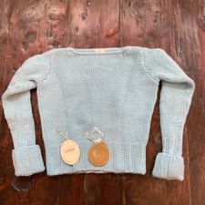 Vintage N.PEAL 100 Fine Cashmere Light Blue Knit Sweater