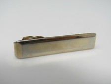Classic Beveled Edges Tie Clip Bar: Men's Vintage Jewelry Gold Tone