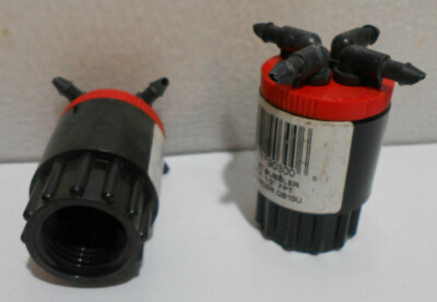 Lot of 4 New Raindrip QB10U 4-Outlet 10 GPH 1/2'' FPT Bubbler Red 