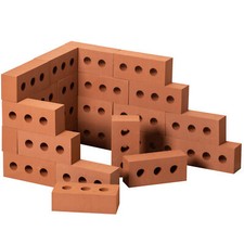 Construction Stacking Building Red Brick Block, Rectangle Foam Kids Pretend Play