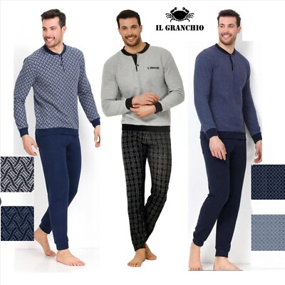 SaneShoppe Pigiama Da Uomo Set Top In Pile Termico - Foto 5