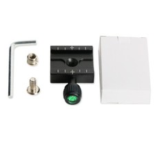 Aluminium 50mm Quick Release Plate QR Clamp with Built-in 3 Bubble Levels