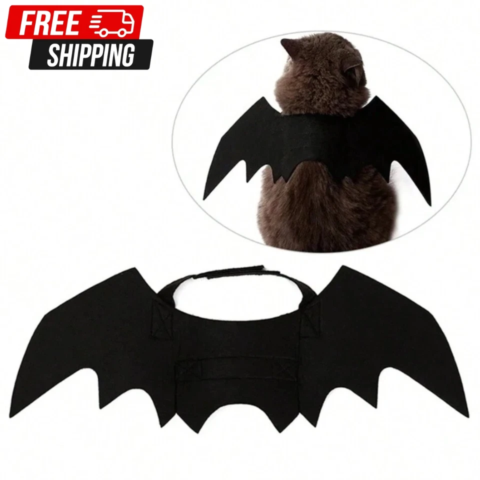 Pets Bat Wings Christmas Costume for Cat & Dog Bat Costume Wings Dress Up Pets - Image 3 of 4