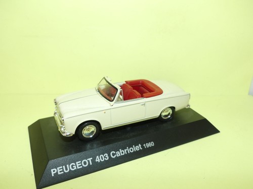 Maquette Norev Peugeot 403 Cabriolet 1960 échelle 1:43 - Crème, En Blister, Occasion