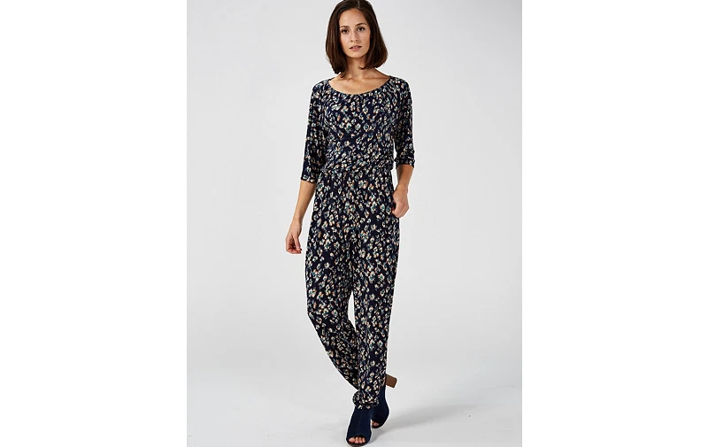 Kim u0026 Co Brazil Jersey Dolman Sleeve regular Jumpsuit XLarge NAVY MULTI new  | eBay