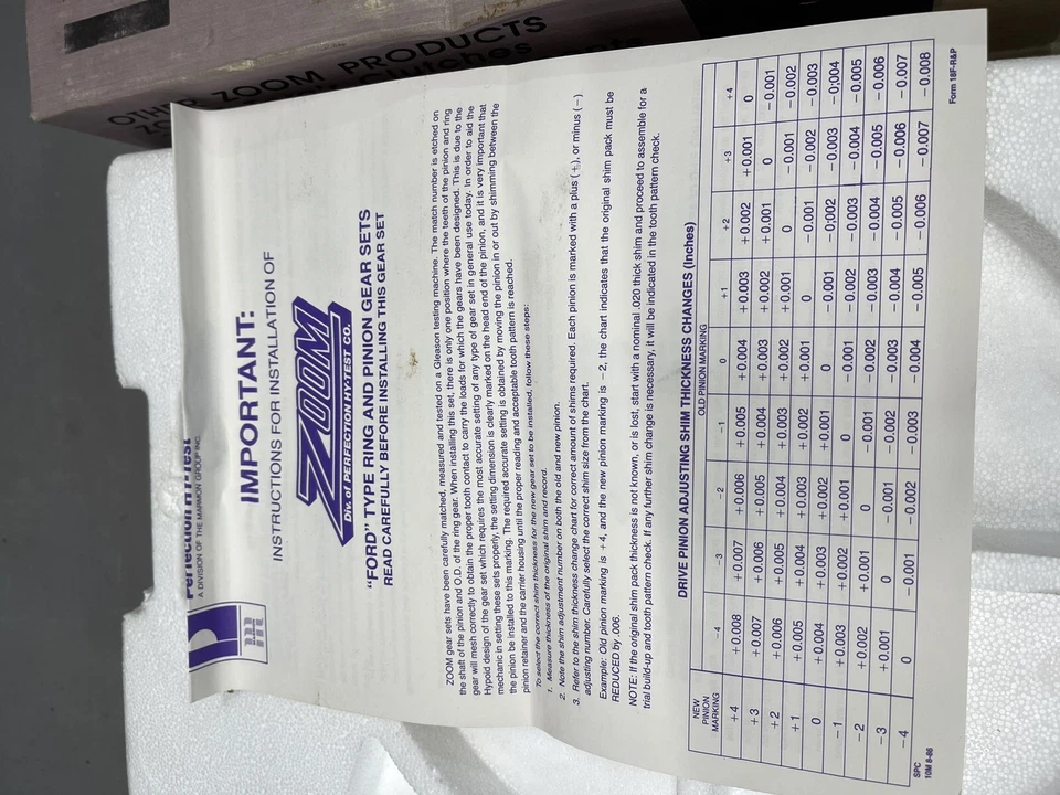 Zoom Ford 9” Anillo de carreras y engranaje de piñón parte trasera rendimiento vintage nuevo de lote original NHRA OEM Foto 4 de 4