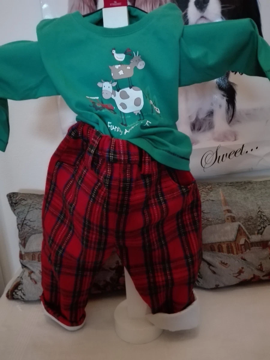 COMPLETO NEONATO NUOVO TAGLIA 6 9 MESI CON PANTALONE SCOZZESE