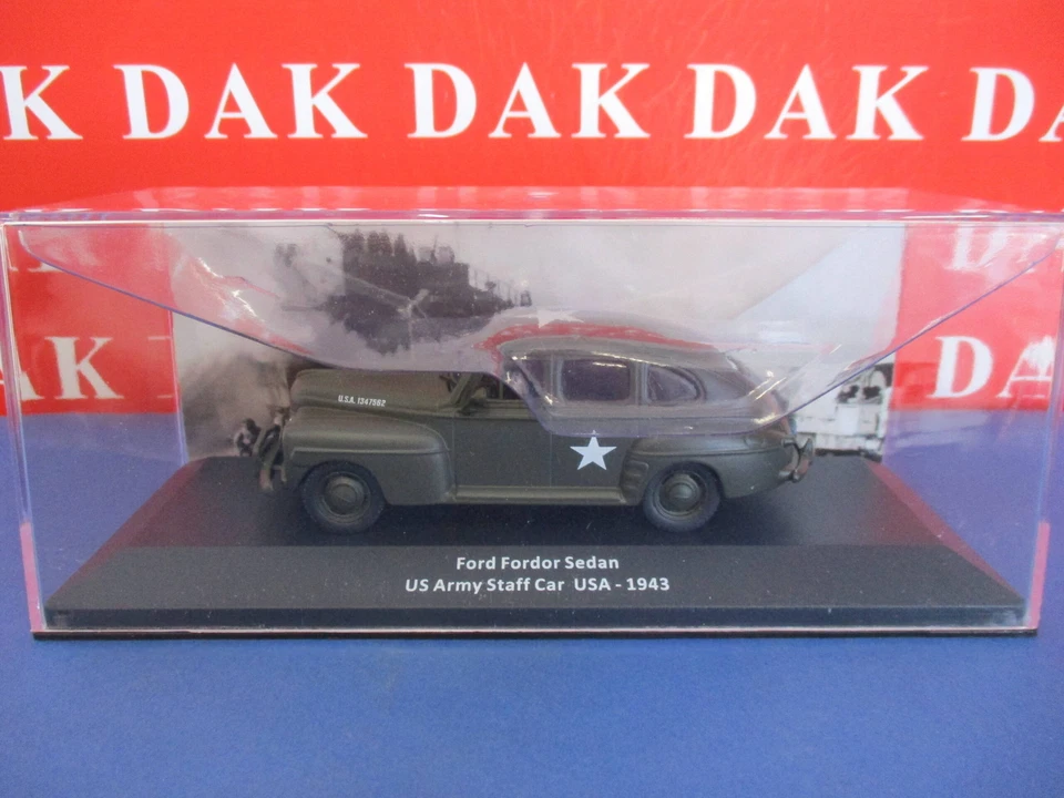 Die cast 1/43 Modellino Auto Ford Fordor Sedan US Army Staff Car USA 1943 - Immagine 4 di 4