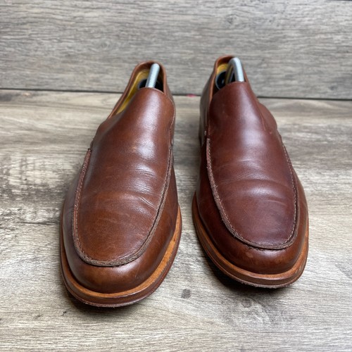 Cole Haan Gordon Rush Men 10.5 Loafer Brown Leather Moc Toe Casual Slip-On Shoes - Picture 5 of 15