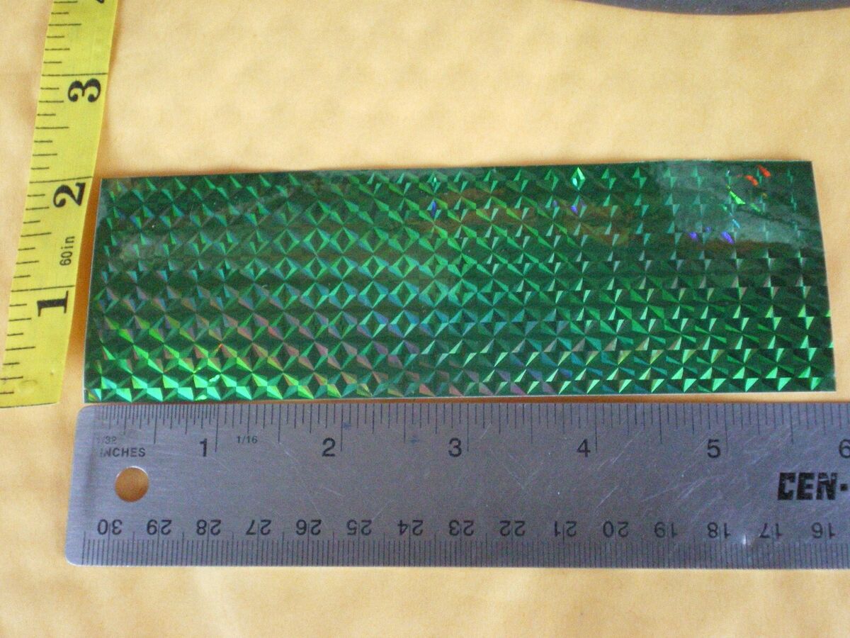 50 PCS. HOLOGRAPHIC FISHING LURE TAPE 2 X 6/FLASHER PRISM 5 COLORS 10  EACH