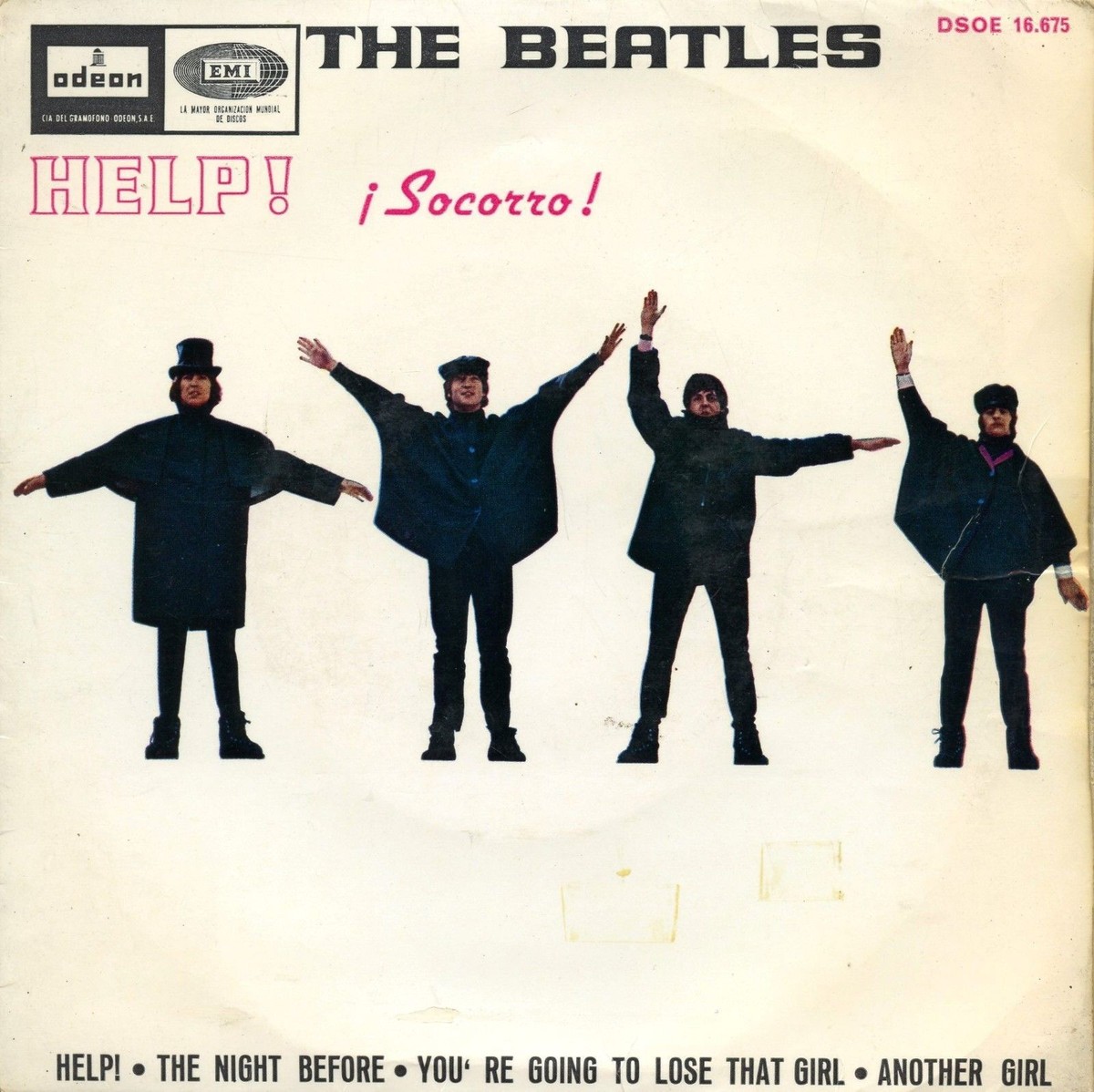 THE BEATLES / Help! / ODEON DSOE 16.675 Pressing Spain 1965
