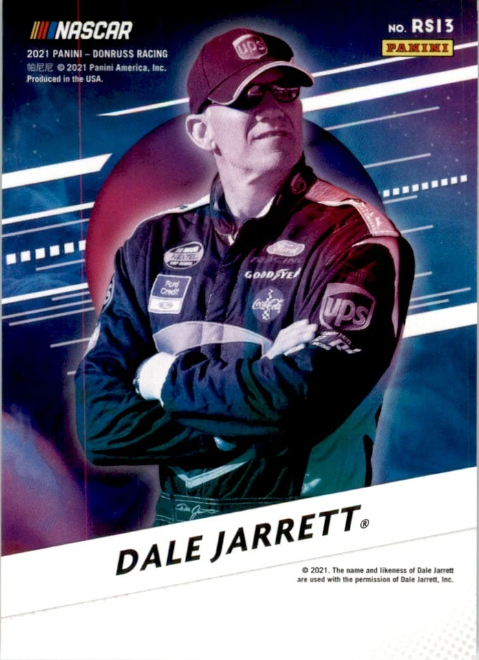 2021 Panini Donruss Retro Series Cracked Ice Dale Jarrett /25 #RS13 Parallel SP - Image 2 of 2