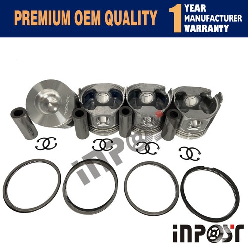 4set Piston With Piston Ring For Yanmar 4TNE88 engine 88mm - Picture 3 of 3