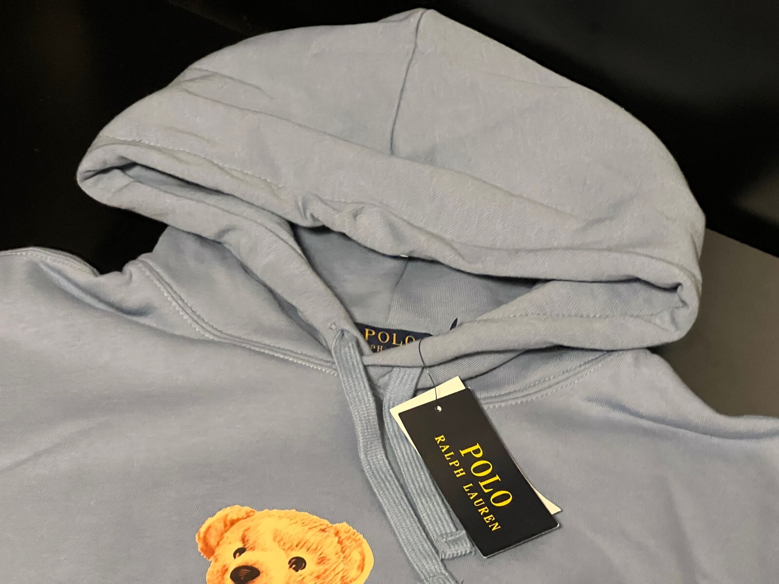 NEW Polo Ralph Lauren Light Blue  Tropical Bucket Hat Beach Bear Hoodie image 3