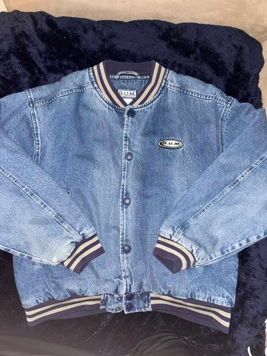 Mens top denim bomber