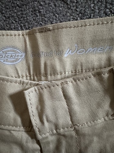 Dickies Pants 6L Women's Khaki Slim Fit Bootcut Flex Cotton Workwear Utility NWT - Picture 4 of 4