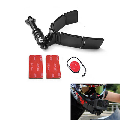 For DJI /Insta 360 Action Camera Motorcycle One-piece Hinged Helmet Chin Bracket