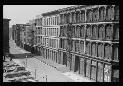 Buildings along the riverfront which will be torn down to make way - Old Photo