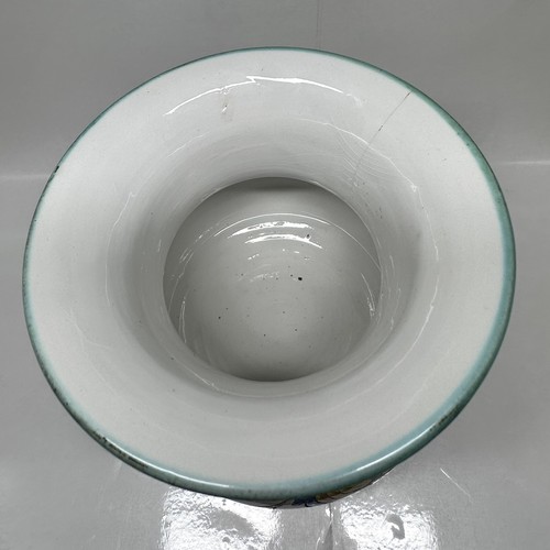 Hand Painted Ceramic Vase Italy Etched Floral Urn Pottery 1803 - Picture 9 of 16