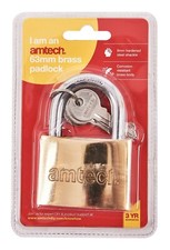 63Mm Brass Padlock Large Toolbox Lock Dial Suitcase Travel Locker Hardened New