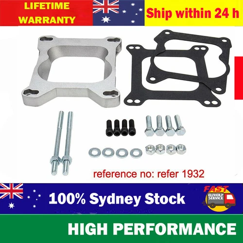 NEW Aluminum Carburetor Adapter Square Plate Carburetor to Spread Bore Manifold
