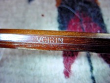 Vintage violin bow marked voirin 65 g 29 1/4 inch also marked Germany