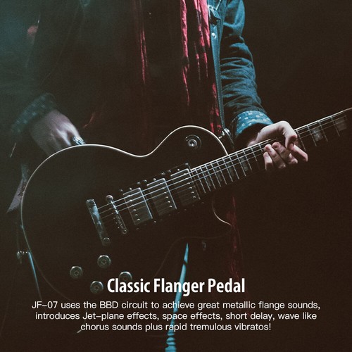 JOYO Flanger Pedale per Chitarra Elettrica Effetto Metallizzato Rapido Tremulous Vibrato JF-07 - Foto 8 di 10