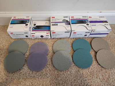3M Trizact Hookit Discs Assortment - 1000 To 8000 Grit (10 Discs Total)