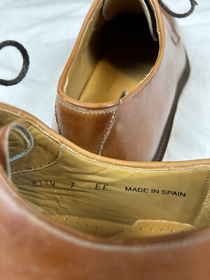NWOB MENS MAGNANNI BROWN LEATHER SPLIT TOE DERBY 8114 MADE  display picture 1
