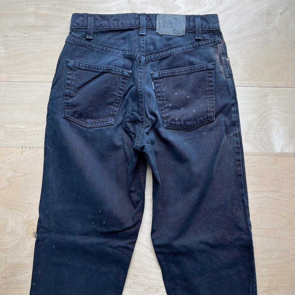 Vintage Levis Silver Tab Jeans 28 Black 90s Baggy Denim Vintage Levis Silver Tab Jeans 28 Black 90s Baggy Denim