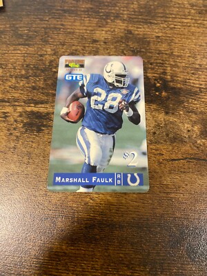 1995 Classic Pro Line Series II GTE Phone Cards $2 /5605 Marshall Faulk #6 HOF