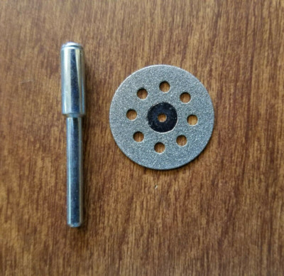 AUTHENTIC DREMEL 7/8'' DIAMOND ENCRUSTED CUTTING WHEEL 545, WITH  402 MANDREL