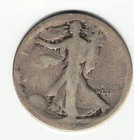 1917 S (Rev Mint Mark) Walking Liberty half Dollar in Worn/Circulated Condition